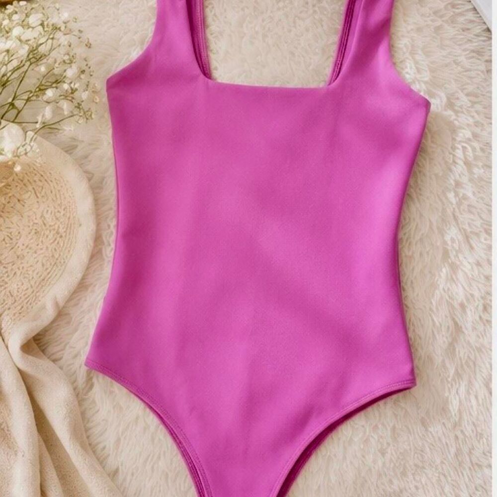 Good-american Women's Pink and Purple Bodysuit